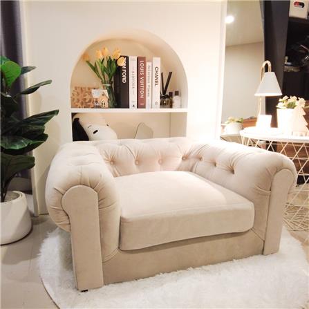 โซฟาสัตว์เลี้ยง PET BUDDY PB09 40x70x50 ซม. สีครีม_2