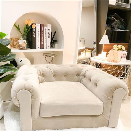 โซฟาสัตว์เลี้ยง PET BUDDY PB09 40x70x50 ซม. สีครีม_3