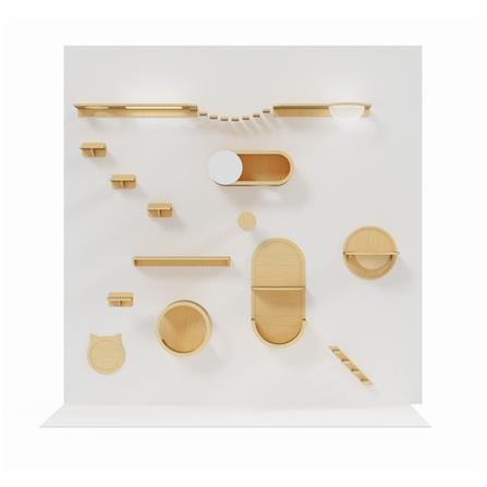 ชั้นแมวติดผนัง 15 ชิ้น PET BUDDY CS03_0