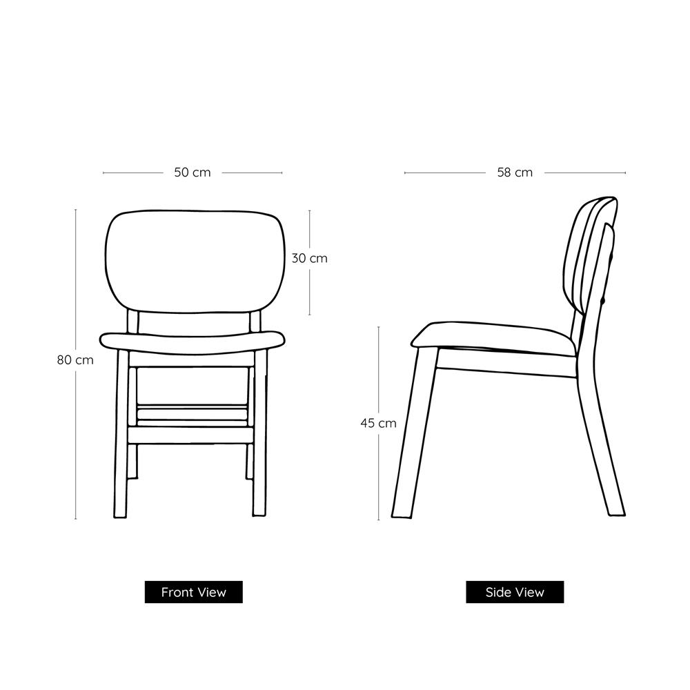 เก้าอี้ห้องอาหาร YKS C CHAIR 8859275801728 สีโอ๊ค