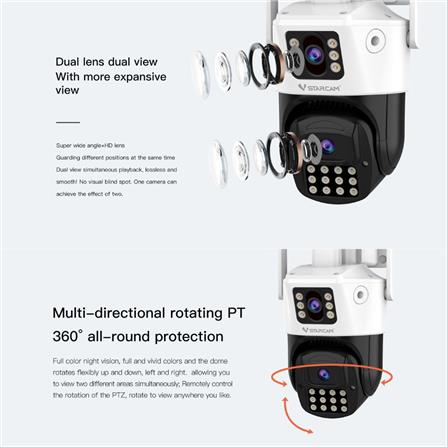 กล้องวงจรปิดภายนอก 2 เลนส์ VSTARCAM CS663DR 2 ล้านพิกเซล_3