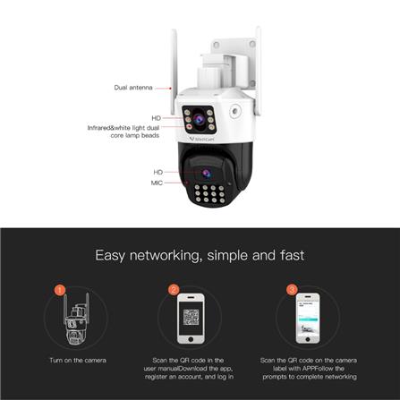กล้องวงจรปิดภายนอก 2 เลนส์ VSTARCAM CS663DR 2 ล้านพิกเซล_7
