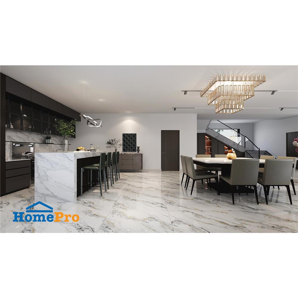 กระเบื้องพื้นพอร์ซเลน 100x100 ซม. TARA ซิลเวอร์ รูไทล์ เทา 2 ตร.ม.