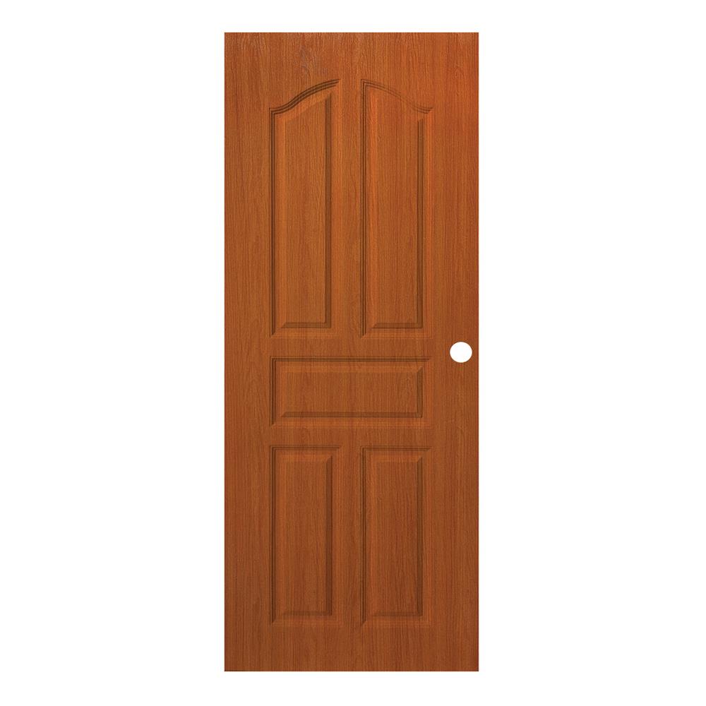 ประตูภายใน UPVC MODERNWOOD LBNR001 80X200 ซม. สี ORANGE TEAK เจาะลูกบิด