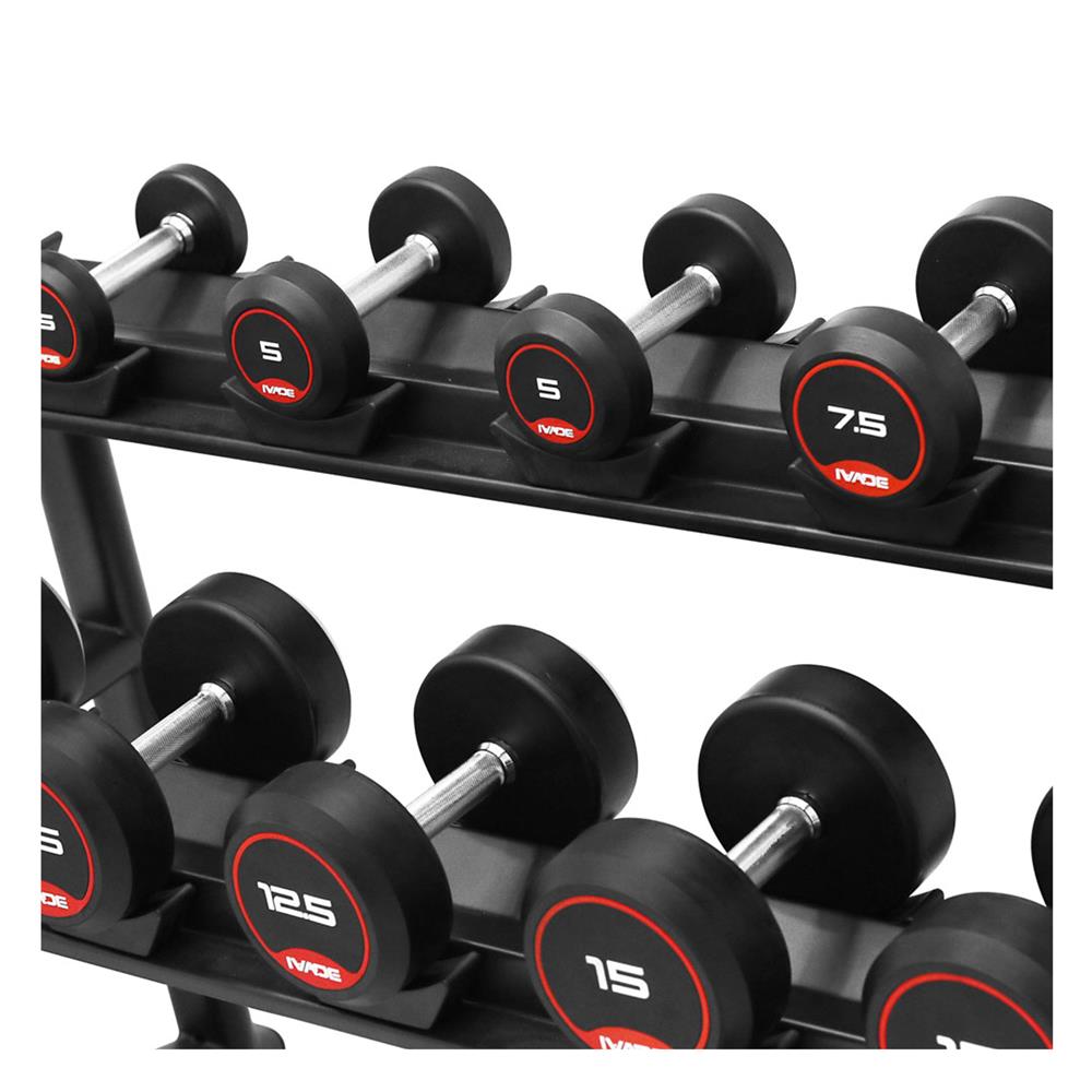 ชุดดัมเบล 10 คู่ พร้อมชั้นวาง IVADE 275 กก.
