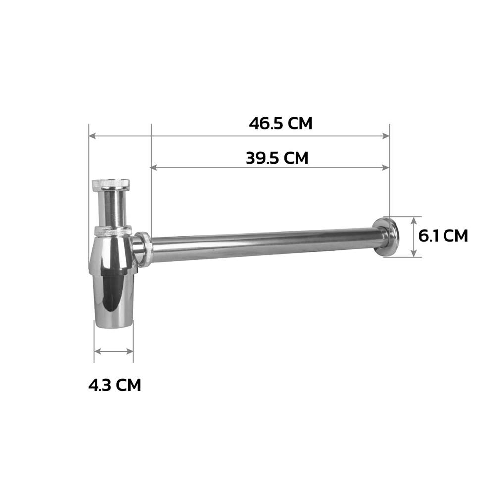 ท่อน้ำทิ้งอ่างล้างหน้ากระปุก LUZERN OS-805-16 40 ซม.