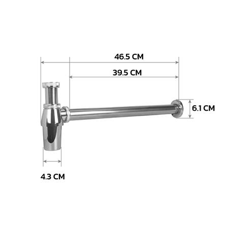 ท่อน้ำทิ้งอ่างล้างหน้ากระปุก LUZERN OS-805-16 40 ซม._2