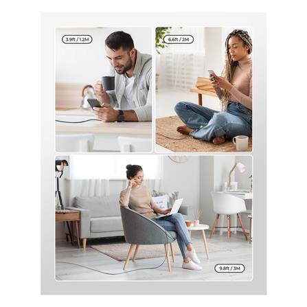 สายชาร์จ USB-C TO USB-C POWERLINK EDC C2280 2 เมตร สีดำ_6