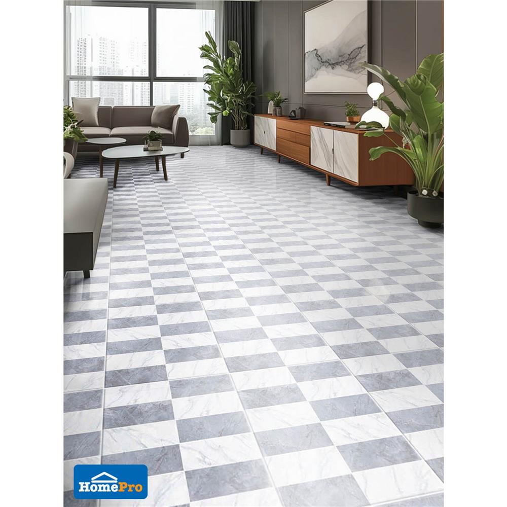 กระเบื้องพื้น 18x18 นิ้ว TARA มีเดียน เทา PM 1 ตร.ม.