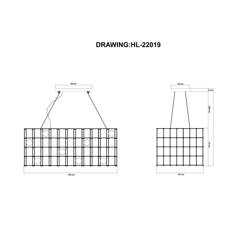 ไฟช่อ LED EVL HL-22019 100 วัตต์ WARM WHITE สีเงิน 1 หัว