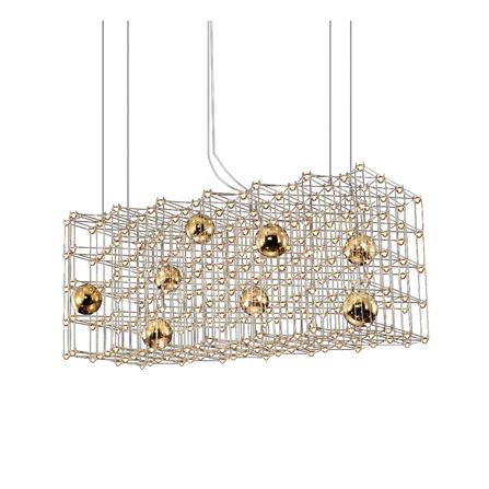 ไฟช่อ LED EVL HL-22019 100 วัตต์ WARM WHITE สีเงิน 1 หัว_0