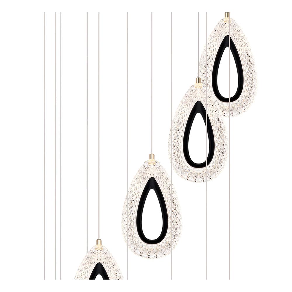 ไฟช่อ LED EVL CFC-11094 50 วัตต์ DAYLIGHT/COOL WHITE/WARM WHITE สีทอง/ใส 12 หัว