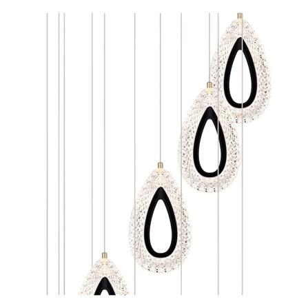 ไฟช่อ LED EVL CFC-11094 50 วัตต์ DAYLIGHT/COOL WHITE/WARM WHITE สีทอง/ใส 12 หัว_1