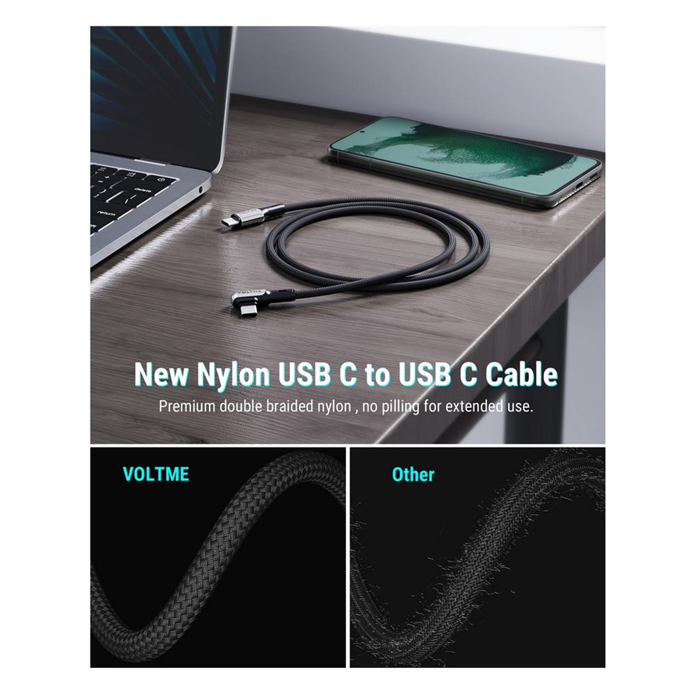 สายชาร์จ USB-C TO USB-C VOLTME POWERLINK STARK C2071 1.2 เมตร สีดำ