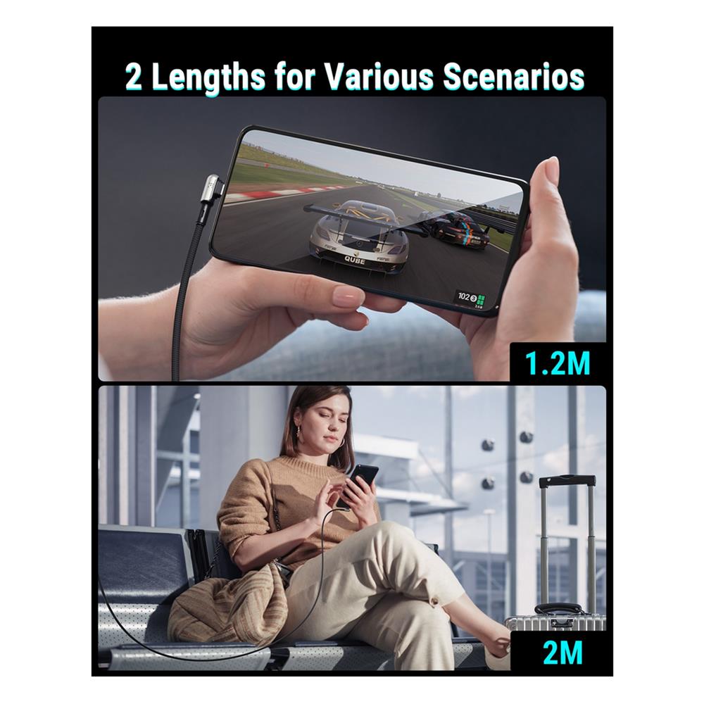 สายชาร์จ USB-C TO USB-C VOLTME POWERLINK STARK C2071 1.2 เมตร สีดำ