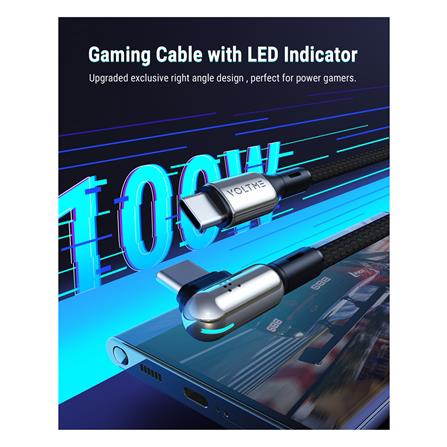 สายชาร์จ USB-C TO USB-C VOLTME POWERLINK STARK C2071 1.2 เมตร สีดำ_2