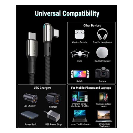 สายชาร์จ USB-C TO USB-C VOLTME POWERLINK STARK C2071 1.2 เมตร สีดำ_5