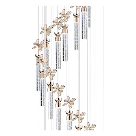 ไฟช่อ LED EVL CFC-11093 50 วัตต์ DAYLIGHT/COOL WHITE/WARM WHITE สีทอง/ใส 30 หัว_1