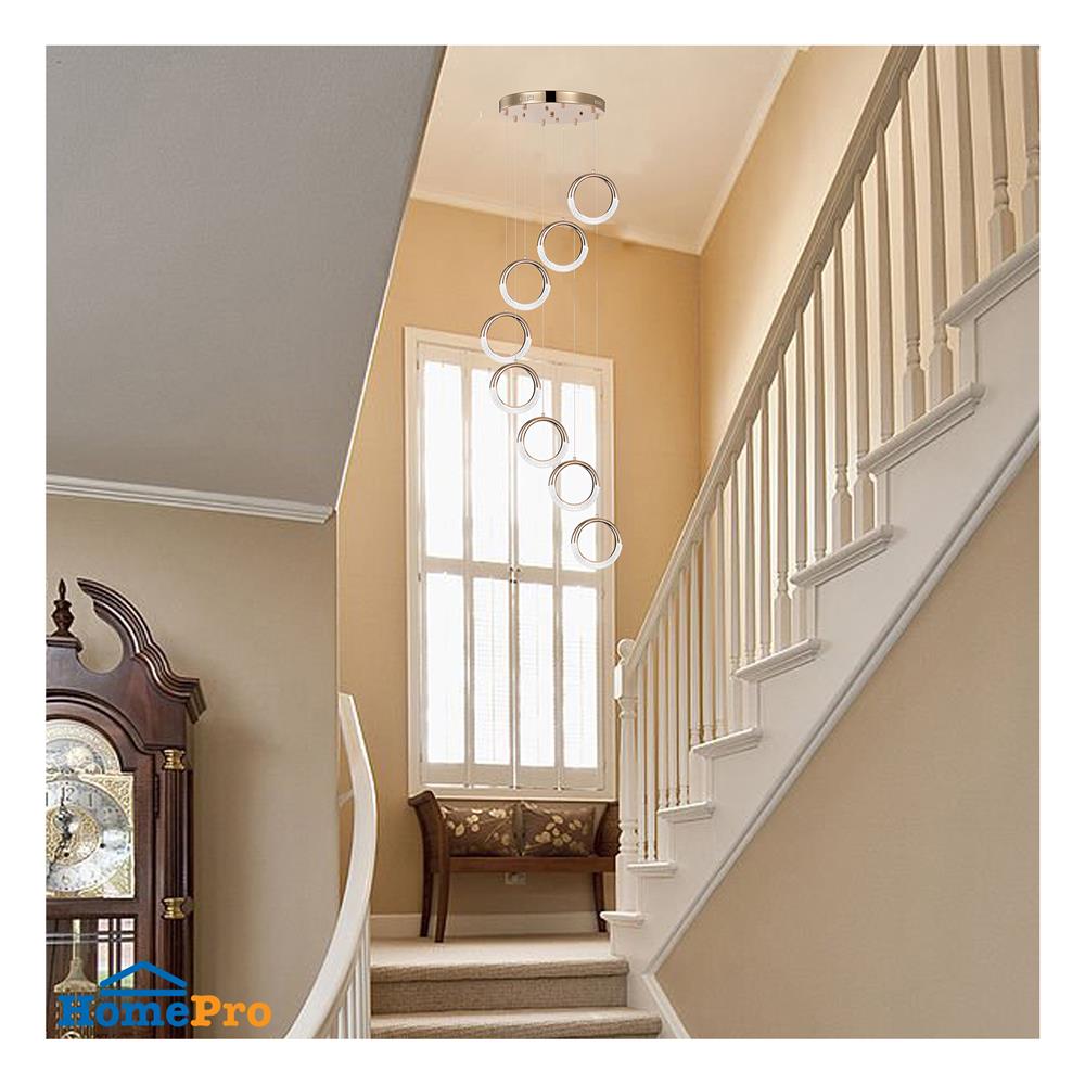 ไฟช่อ LED EVL CFC-11095 30 วัตต์ DAYLIGHT/COOL WHITE/WARM WHITE สีทอง/ใส 8 หัว