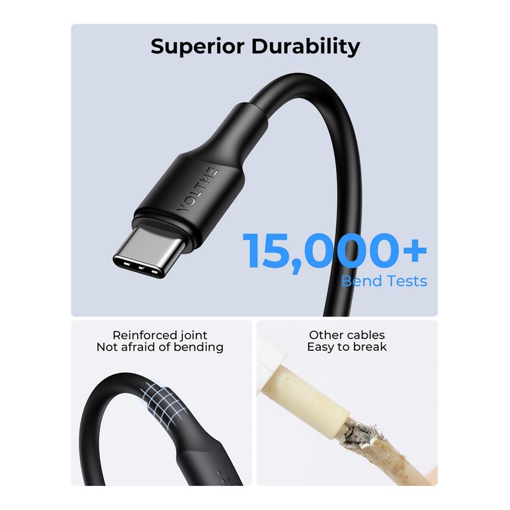 สายชาร์จ USB-A TO USB-C VOLTME POWERLINK EDC C2286 2 เมตร สีดำ