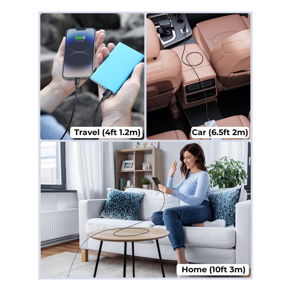 สายชาร์จ USB-A TO USB-C VOLTME POWERLINK EDC C2286 2 เมตร สีดำ