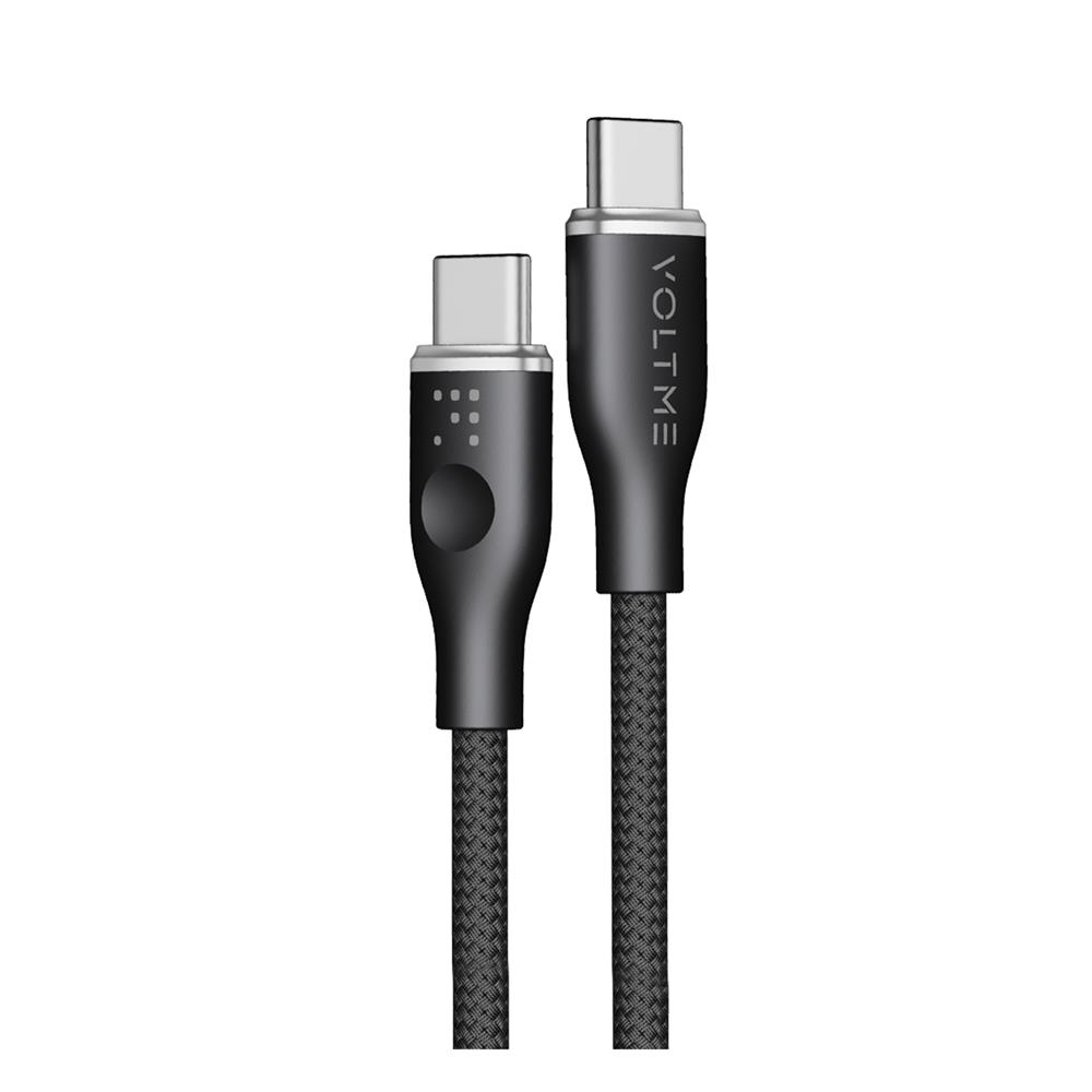 สายชาร์จ USB-C TO USB-C VOLTME POWERLINK RUGG C2057 1 เมตร สีดำ