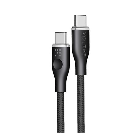 สายชาร์จ USB-C TO USB-C VOLTME POWERLINK RUGG C2057 1 เมตร สีดำ_0
