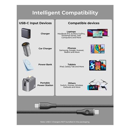 สายชาร์จ USB-C TO USB-C VOLTME POWERLINK RUGG C2057 1 เมตร สีดำ_6