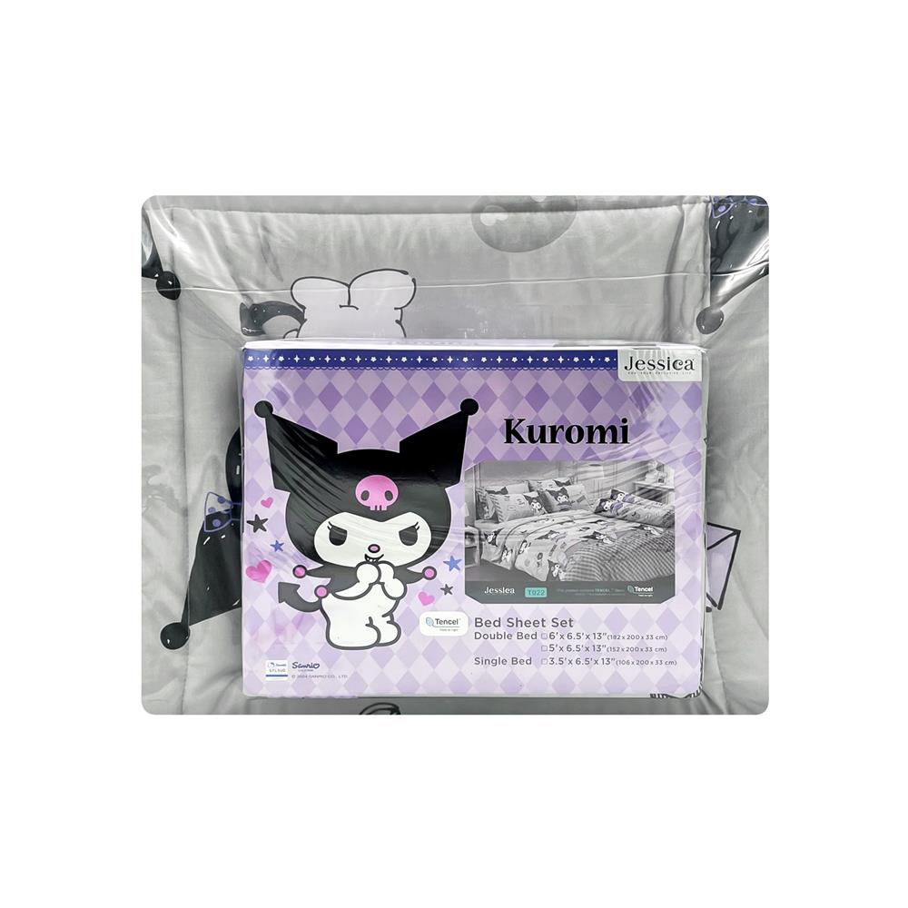 ชุดผ้าปูที่นอน 3.5 ฟุต 4 ชิ้น JESSICA KUROMI 22052-T022