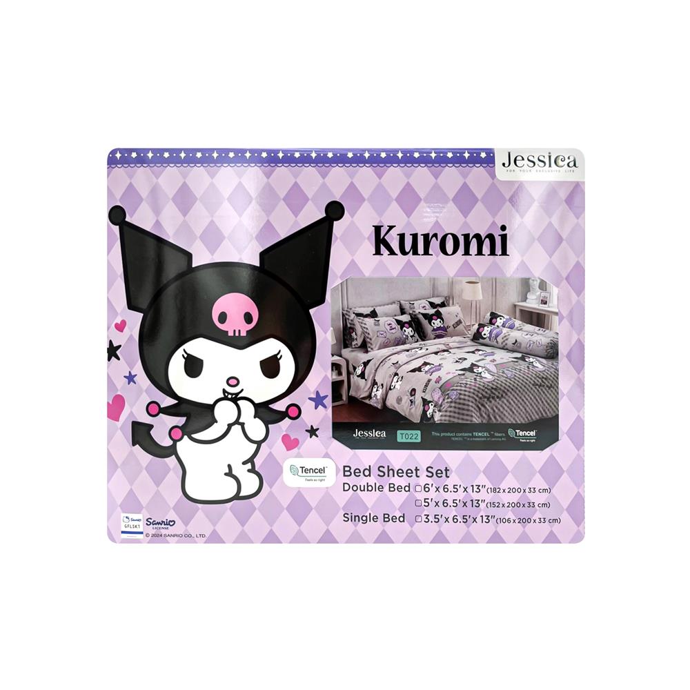 ชุดผ้าปูที่นอน 3.5 ฟุต 3 ชิ้น JESSICA KUROMI 20166-T022
