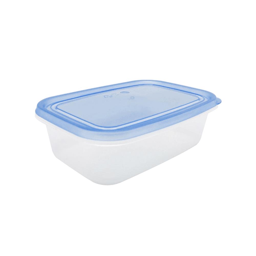 กล่องอาหารเหลี่ยม 0.6 ลิตร KECH NOLA สีฟ้า แพ็ก 4 ชิ้น