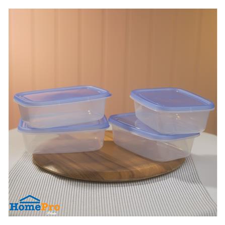 กล่องอาหารเหลี่ยม 0.6 ลิตร KECH NOLA สีฟ้า แพ็ก 4 ชิ้น_6