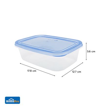 กล่องอาหารเหลี่ยม 0.6 ลิตร KECH NOLA สีฟ้า แพ็ก 4 ชิ้น_8