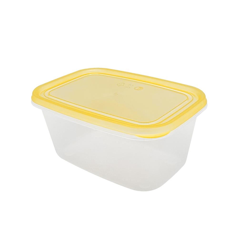 กล่องอาหารเหลี่ยม 1 ลิตร KECH NOLA สีเหลือง แพ็ก 3 ชิ้น