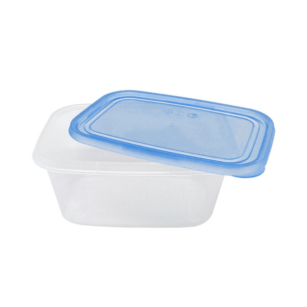 กล่องอาหารเหลี่ยม 1 ลิตร KECH NOLA สีฟ้า แพ็ก 3 ชิ้น