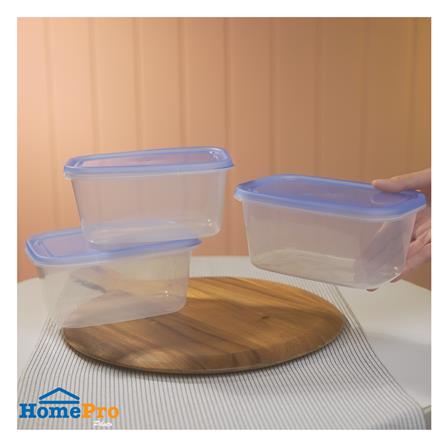 กล่องอาหารเหลี่ยม 1 ลิตร KECH NOLA สีฟ้า แพ็ก 3 ชิ้น_6