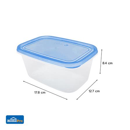 กล่องอาหารเหลี่ยม 1 ลิตร KECH NOLA สีฟ้า แพ็ก 3 ชิ้น_8