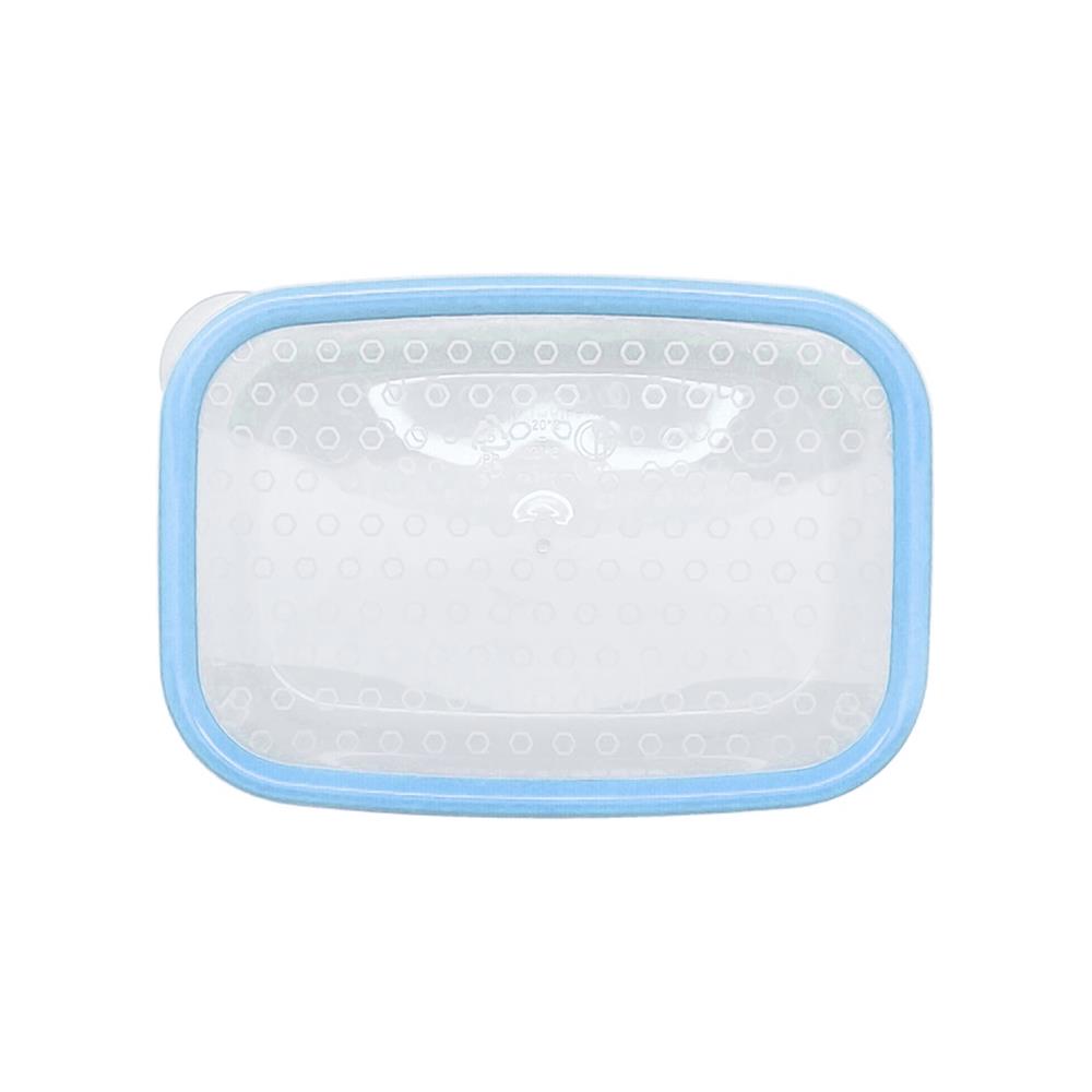 กล่องอาหารเหลี่ยม 0.6 ลิตร KECH NICE สีฟ้า แพ็ก 4 ชิ้น