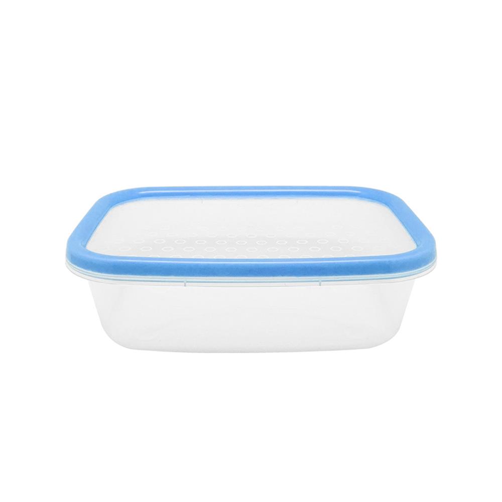 กล่องอาหารเหลี่ยม 0.6 ลิตร KECH NICE สีฟ้า แพ็ก 4 ชิ้น