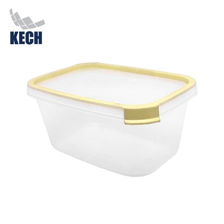 กล่องอาหารเหลี่ยม 1 ลิตร KECH NEAT สีเหลือง_1