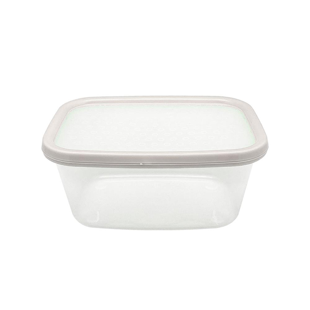 กล่องอาหารเหลี่ยม 1 ลิตร KECH NICE สีเทา แพ็ก 3 ชิ้น