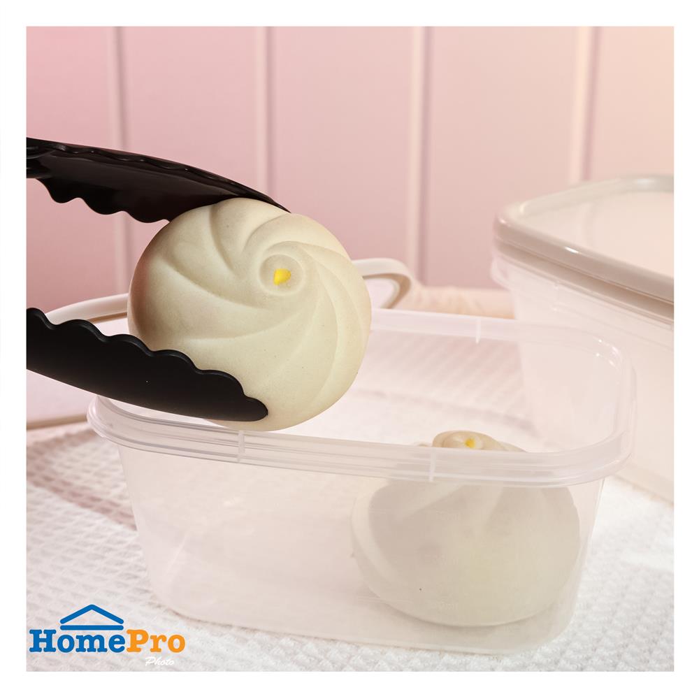 กล่องอาหารเหลี่ยม 1 ลิตร KECH NICE สีเทา แพ็ก 3 ชิ้น