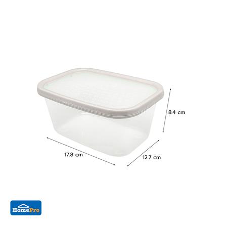 กล่องอาหารเหลี่ยม 1 ลิตร KECH NICE สีเทา แพ็ก 3 ชิ้น_9