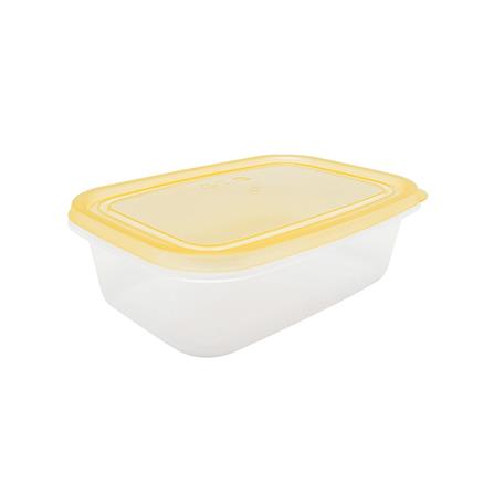กล่องอาหารเหลี่ยม 0.6 ลิตร KECH NOLA สีเหลือง แพ็ก 4 ชิ้น_4