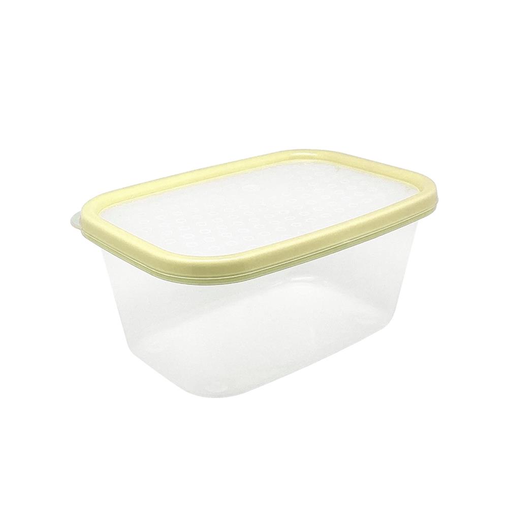 กล่องอาหารเหลี่ยม 1 ลิตร KECH NICE สีเหลือง แพ็ก 3 ชิ้น