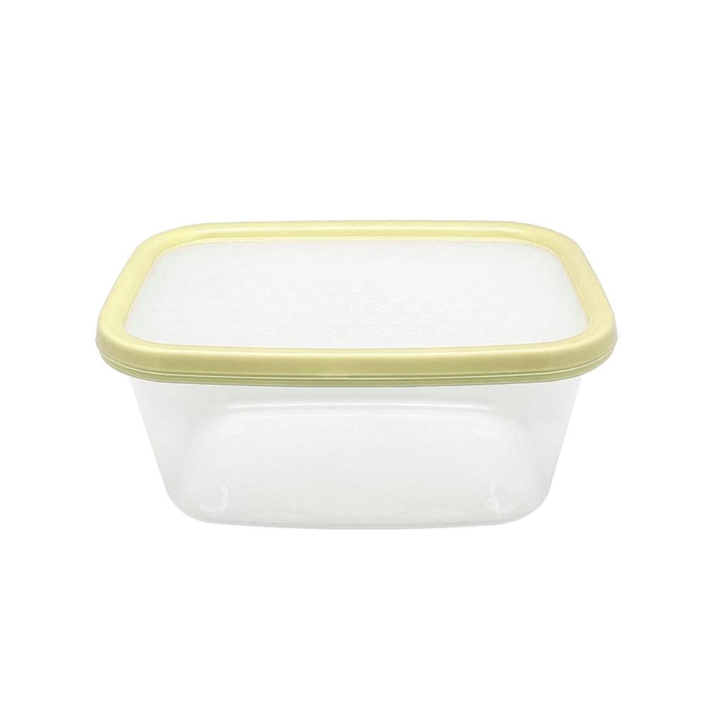 กล่องอาหารเหลี่ยม 1 ลิตร KECH NICE สีเหลือง แพ็ก 3 ชิ้น