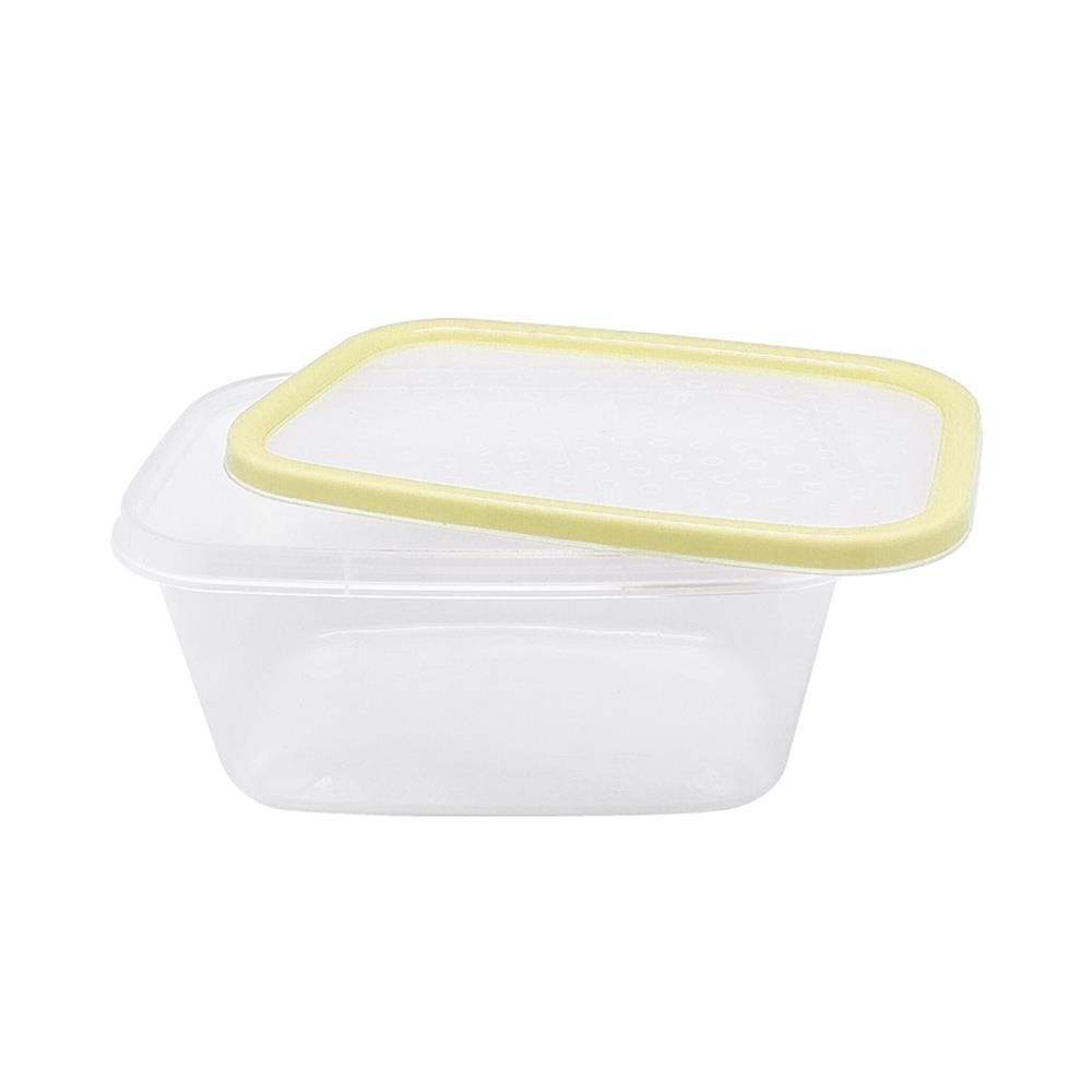 กล่องอาหารเหลี่ยม 1 ลิตร KECH NICE สีเหลือง แพ็ก 3 ชิ้น
