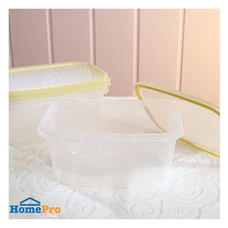 กล่องอาหารเหลี่ยม 1 ลิตร KECH NICE สีเหลือง แพ็ก 3 ชิ้น_7