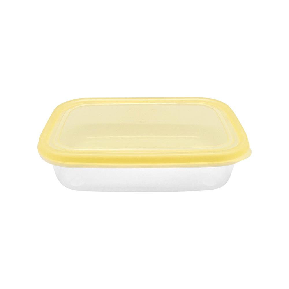 กล่องอาหารเหลี่ยม 0.8 ลิตร KECH NOLA สีเหลือง แพ็ก 3 ชิ้น