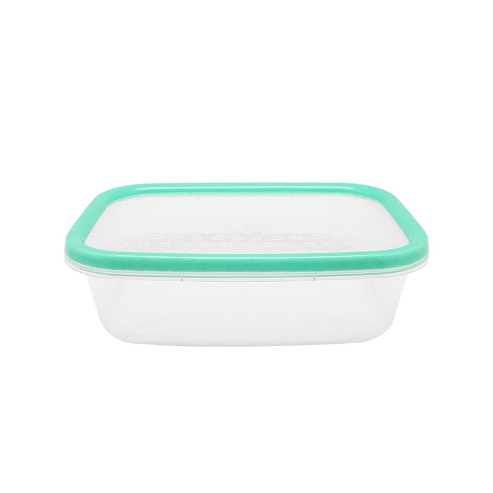 กล่องอาหารเหลี่ยม 0.6 ลิตร KECH NICE สีเขียว แพ็ก 4 ชิ้น